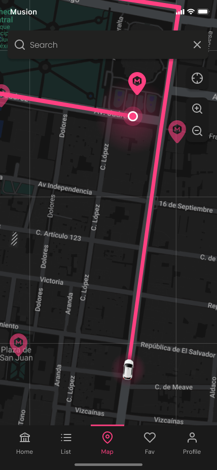 Mapa de rutas de museos en CDMX